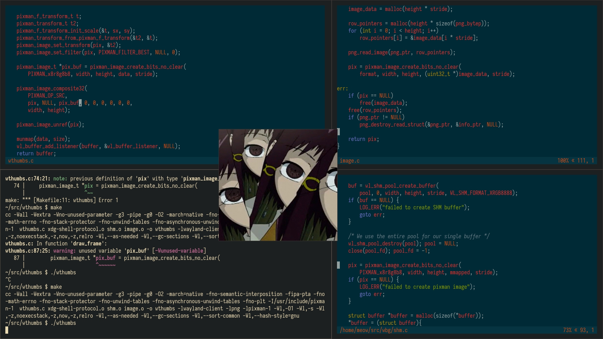 showcase of tinkering with wayland on gkiss