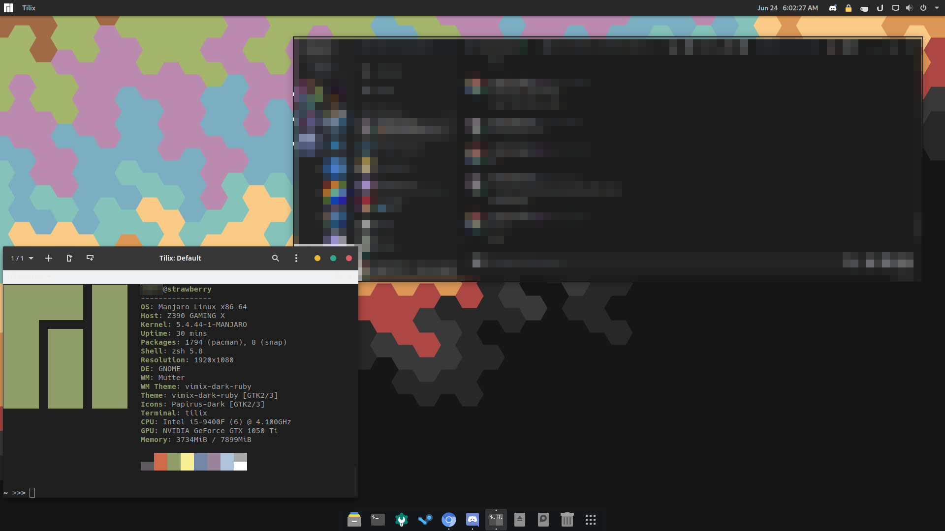 manjaro desktop after installation